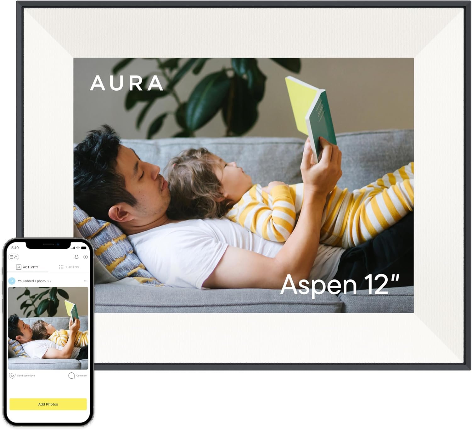 Marco digital Aura Aspen de 12 pulgadas