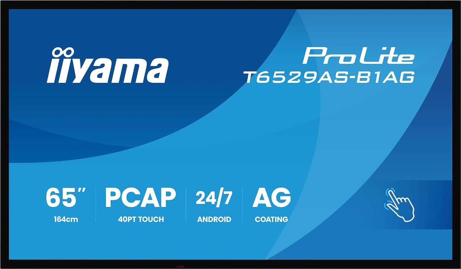 Pantalla interactiva iiyama ProLite T6529AS-B1AG de 65 pulgadas con táctil capacitivo
